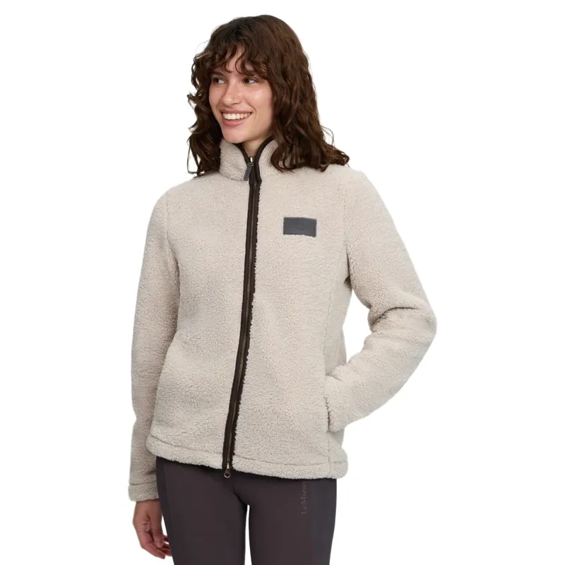 LeMieux Heritage Women's Borg Zip Through Jacket - Stone-1