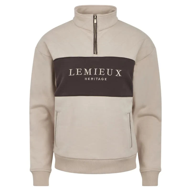 LeMieux Heritage Women's Quarter Zip Sweatshirt - Stone-1