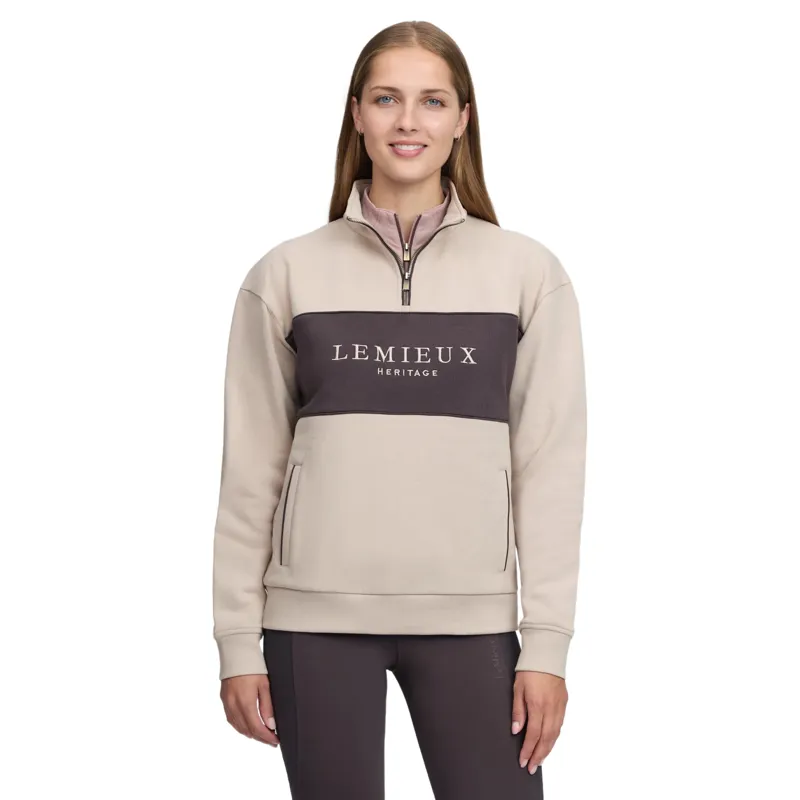 LeMieux Heritage Women's Quarter Zip Sweatshirt - Stone