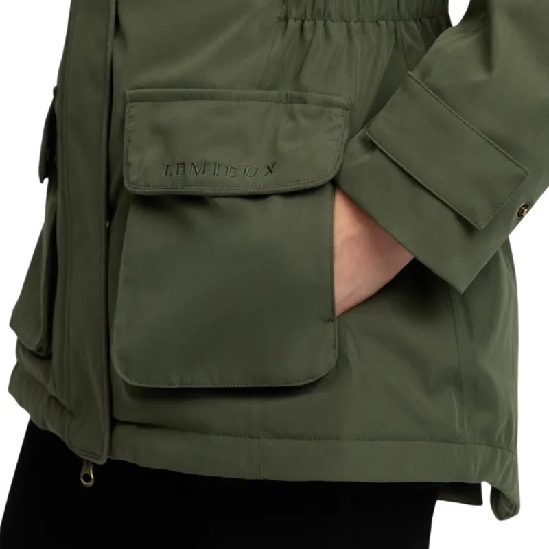 LeMieux Heritage Beatrice Women's Waterproof Coat - Olive-12