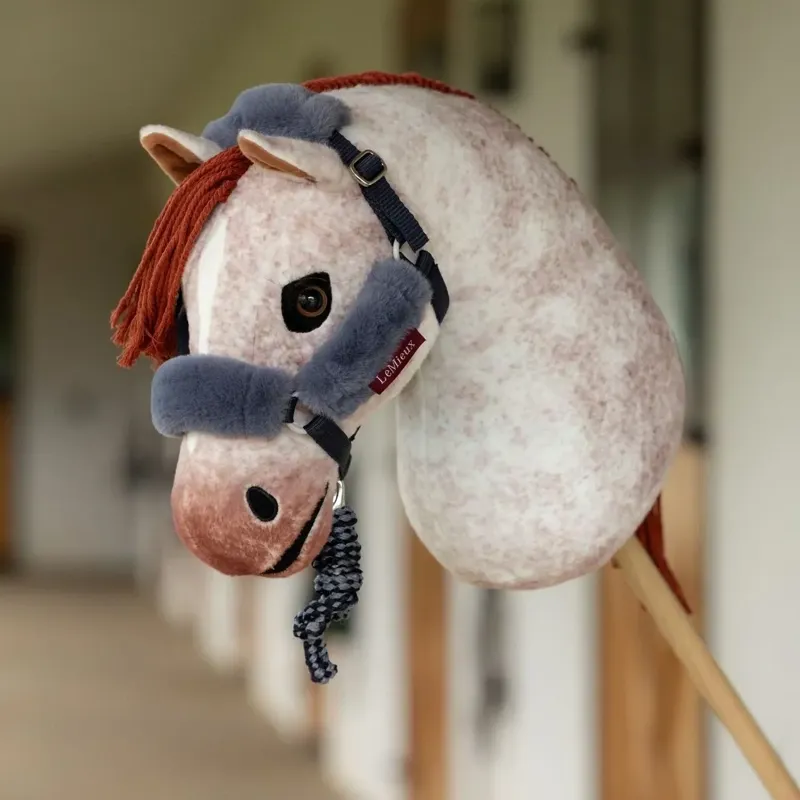 LeMieux Hobby Horse Comfort Halter and Lead Rope Set - Navy-1