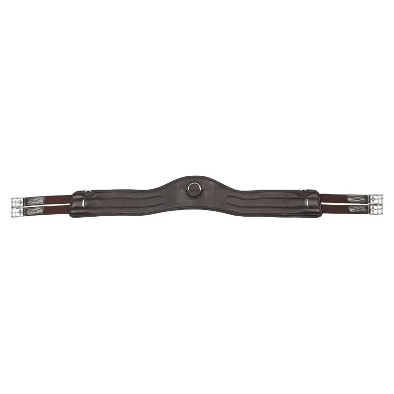 LeMieux Hunter Leather Girth with Detachable Non-Slip Liner - Havana-1