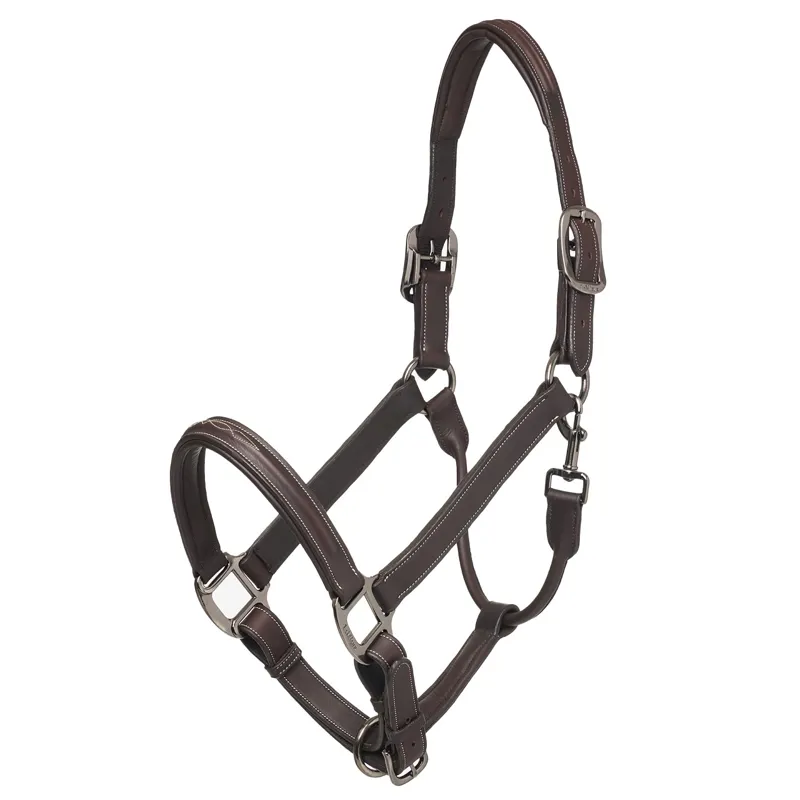 LeMieux Stitched Leather Hunter Halter - Havana