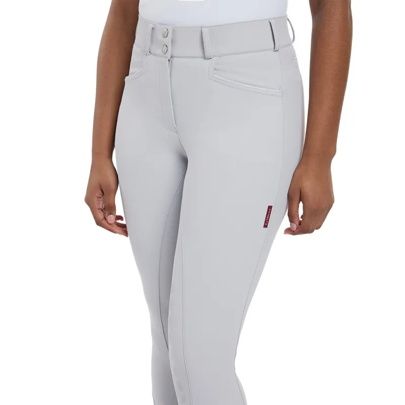 LeMieux Imogen Knee Patch Womens Breeches - Light Grey-2