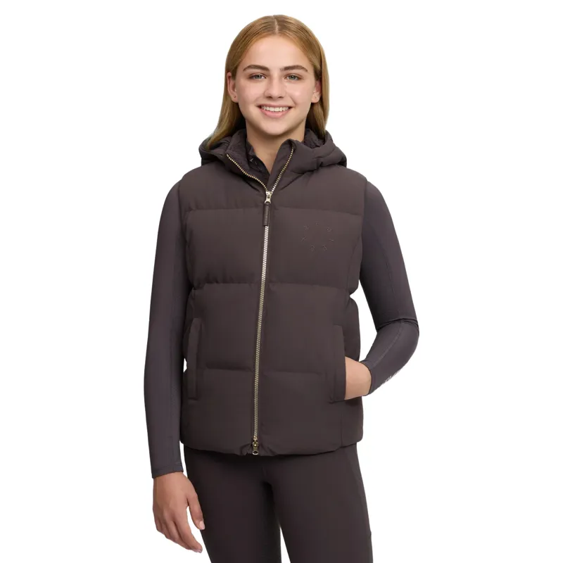LeMieux Young Rider Joey Hooded Vest - Cocoa