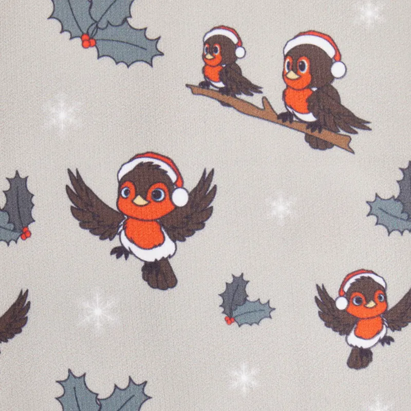 LeMieux Footsie Adults Tall Riding Socks - Almond/Xmas Robin-2