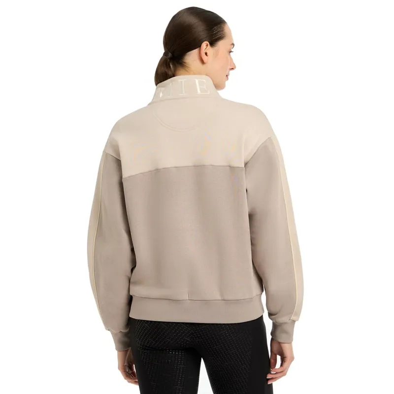 LeMieux Kali Quarter Zip Womens Sweatshirt - Ash/Stone-3