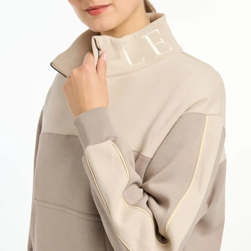 LeMieux Kali Quarter Zip Womens Sweatshirt - Ash/Stone-4