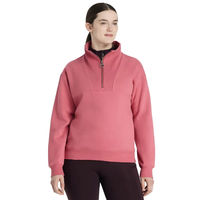 LeMieux Keira Ladies Quarter Zip Sweater - Cranberry