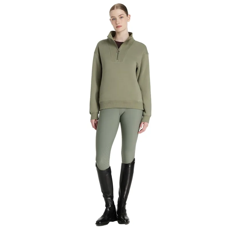 LeMieux Keira Women's Quarter Zip Sweater - Rosemary-2