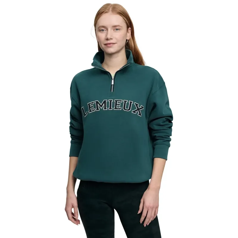 LeMieux Kelsie Women's Quarter Zip Sweater - Jungle-1