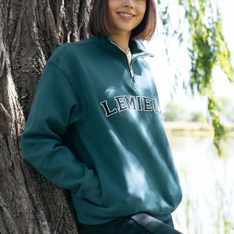 LeMieux Kelsie Women's Quarter Zip Sweater - Jungle-6