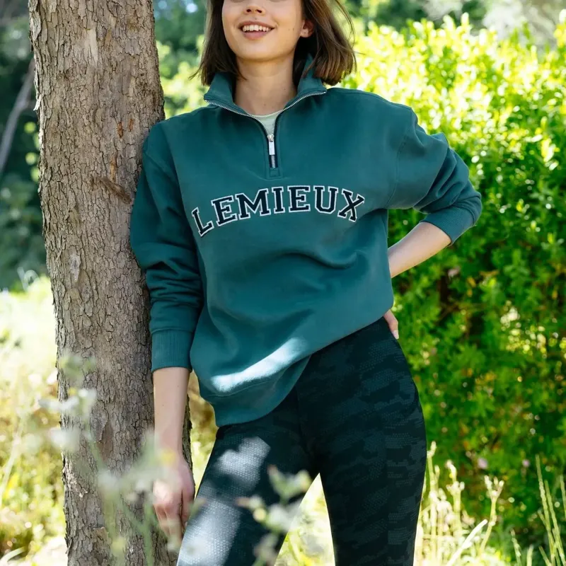 LeMieux Kelsie Women's Quarter Zip Sweater - Jungle-7