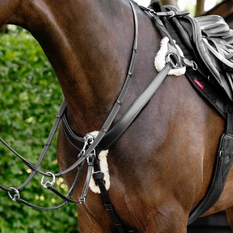 LeMieux Kudos 5 Point Bridge Breastplate - Black-1