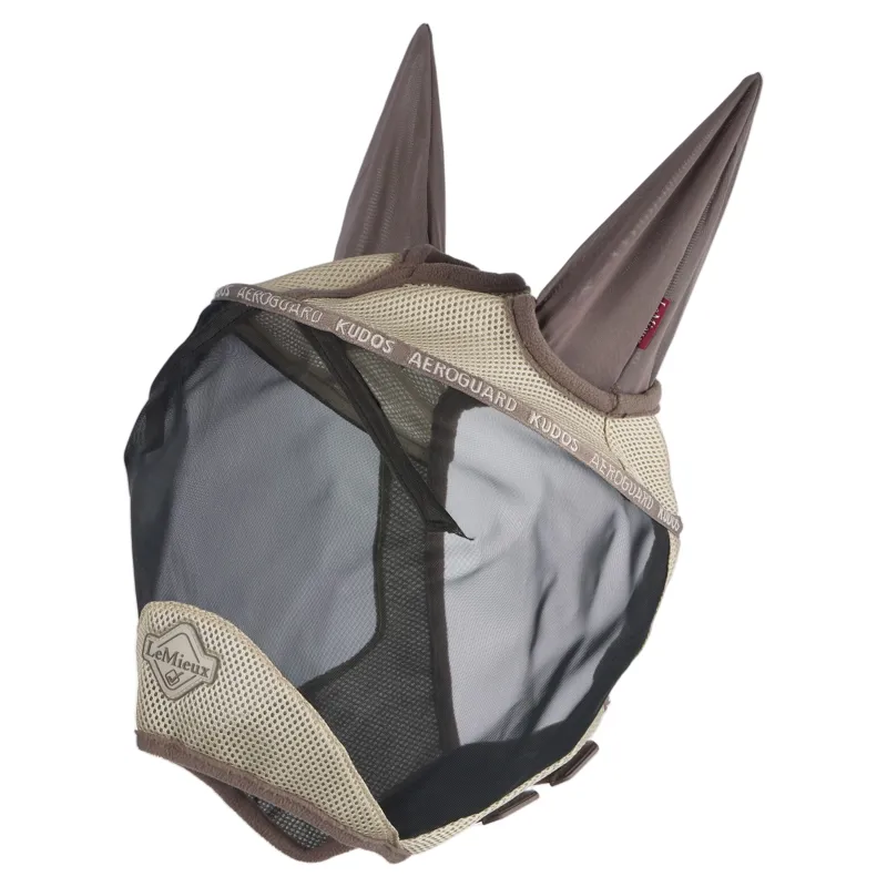 LeMieux Kudos AeroGuard Half Fly Mask - Pecan