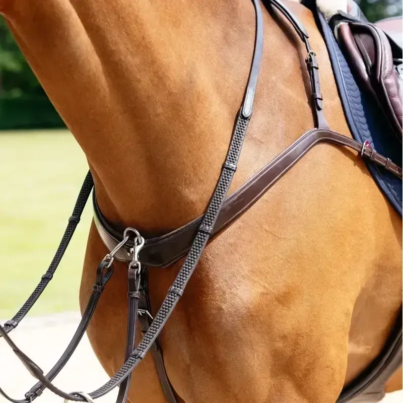 LeMieux Kudos Bridge Breastplate - Havana-1