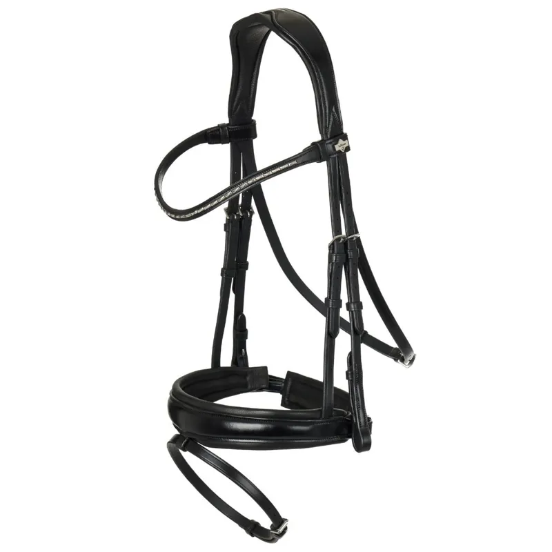 LeMieux Kudos Classic Dressage Flash Bridle-Black