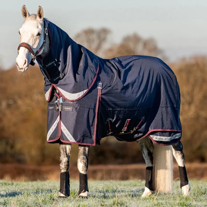 LeMieux Kudos 100g Detachable Neck Turnout Blanket - Navy