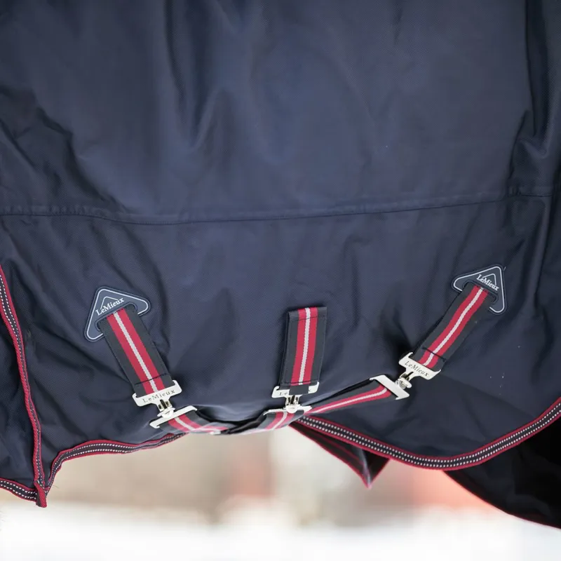 LeMieux Kudos 100g Detachable Neck Turnout Blanket - Navy-2