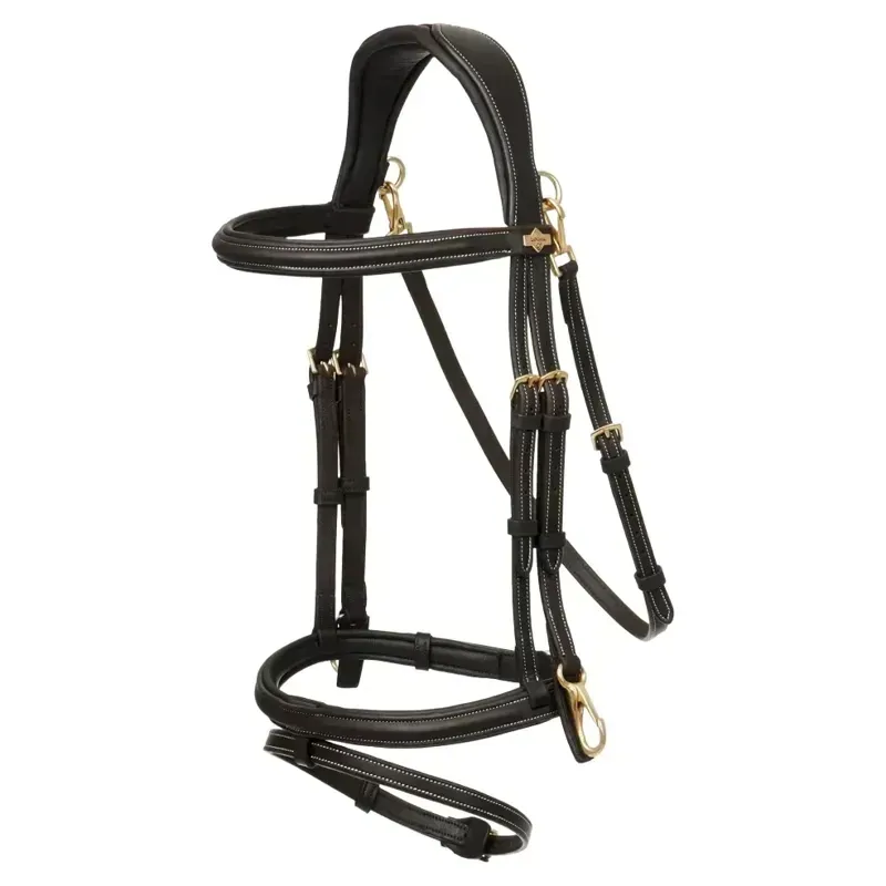 LeMieux Kudos Work Detachable Flash Bridle - Havana