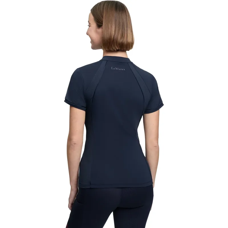 LeMieux Lisa Mesh Women's Short Sleeve Base Layer - Navy-4