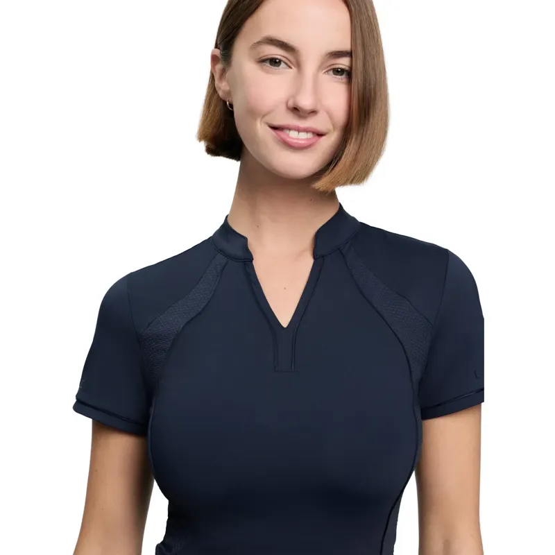 LeMieux Lisa Mesh Women's Short Sleeve Base Layer - Navy-5