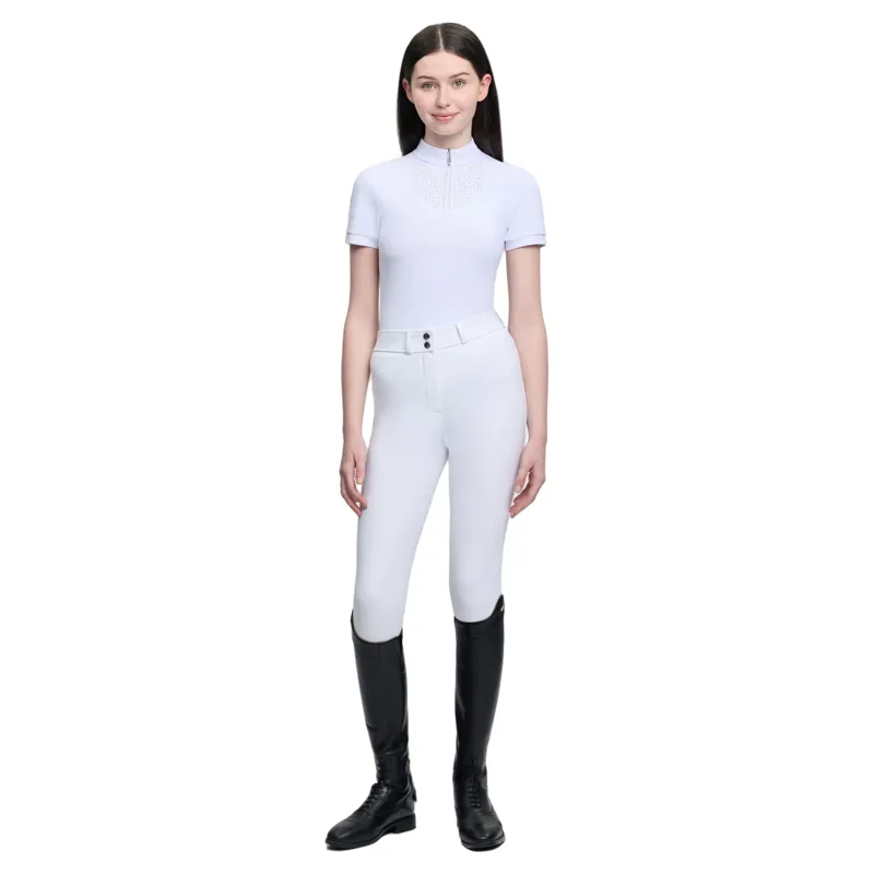 LeMieux Brilliance Livvy Short Sleeve Show Shirt - White-5