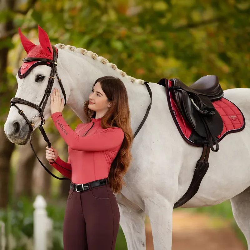 LeMieux Loire Classic Close Contact Saddle Pad - Cranberry-3