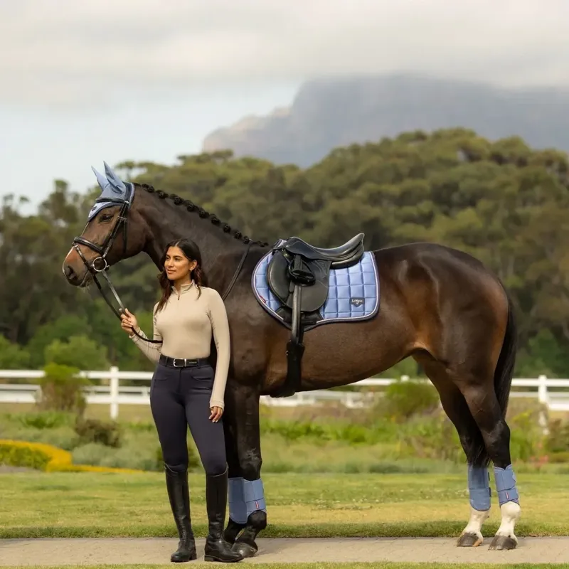 LeMieux Loire Classic Close Contact Saddle Pad - Powder Blue-3