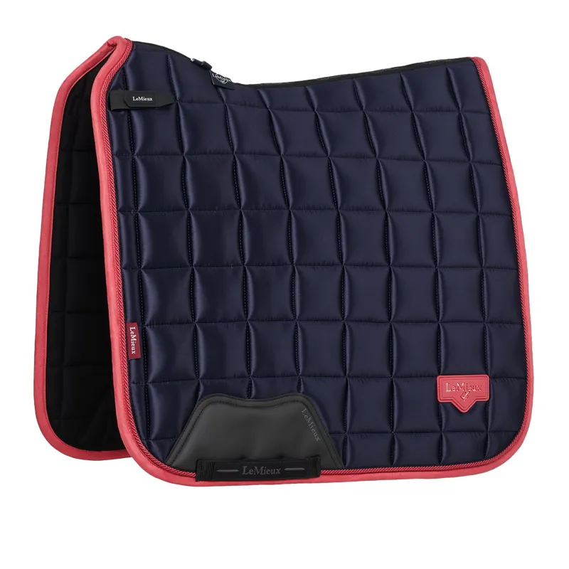 LeMieux Loire Classic Dressage Saddle Pad - Navy/Cranberry