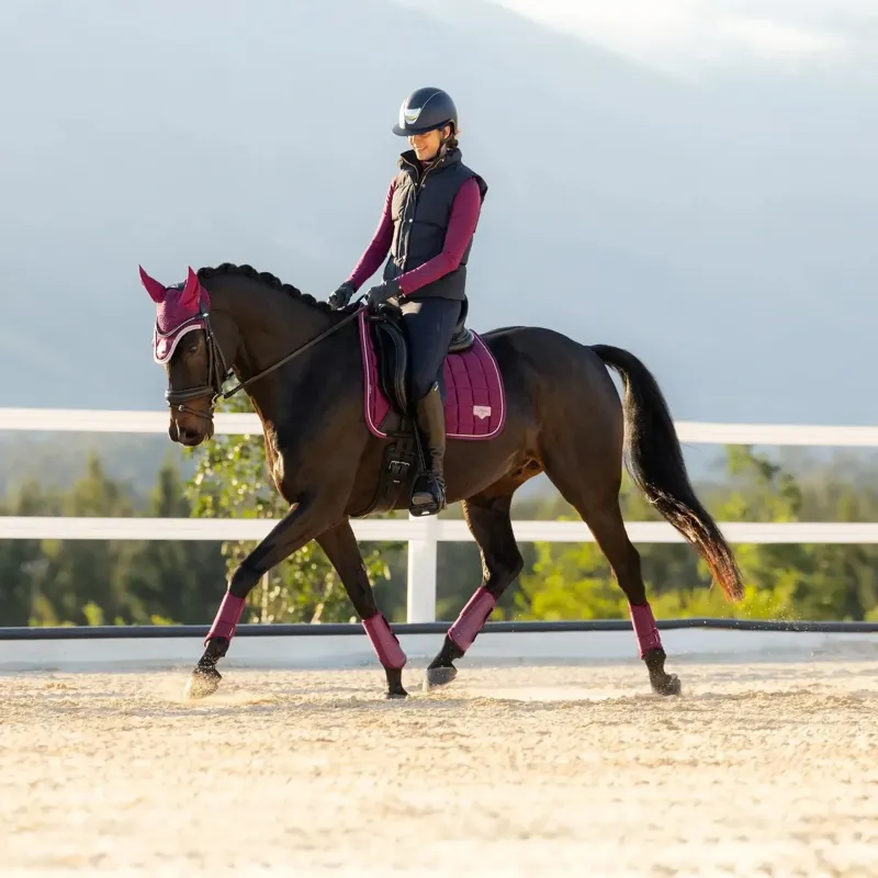 LeMieux Loire Classic Dressage Square Saddle Pad - Blackberry-1