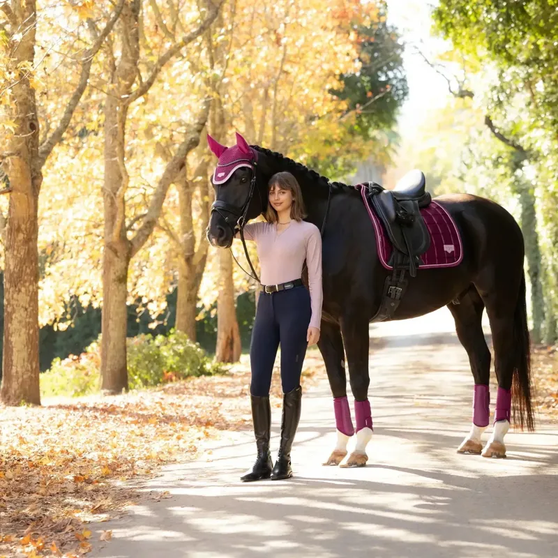 LeMieux Loire Classic Dressage Square Saddle Pad - Blackberry-2