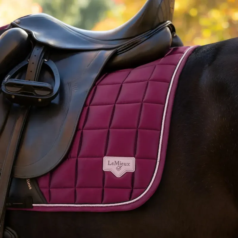 LeMieux Loire Classic Dressage Square Saddle Pad - Blackberry-7