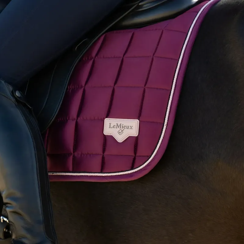 LeMieux Loire Classic Dressage Square Saddle Pad - Blackberry-3