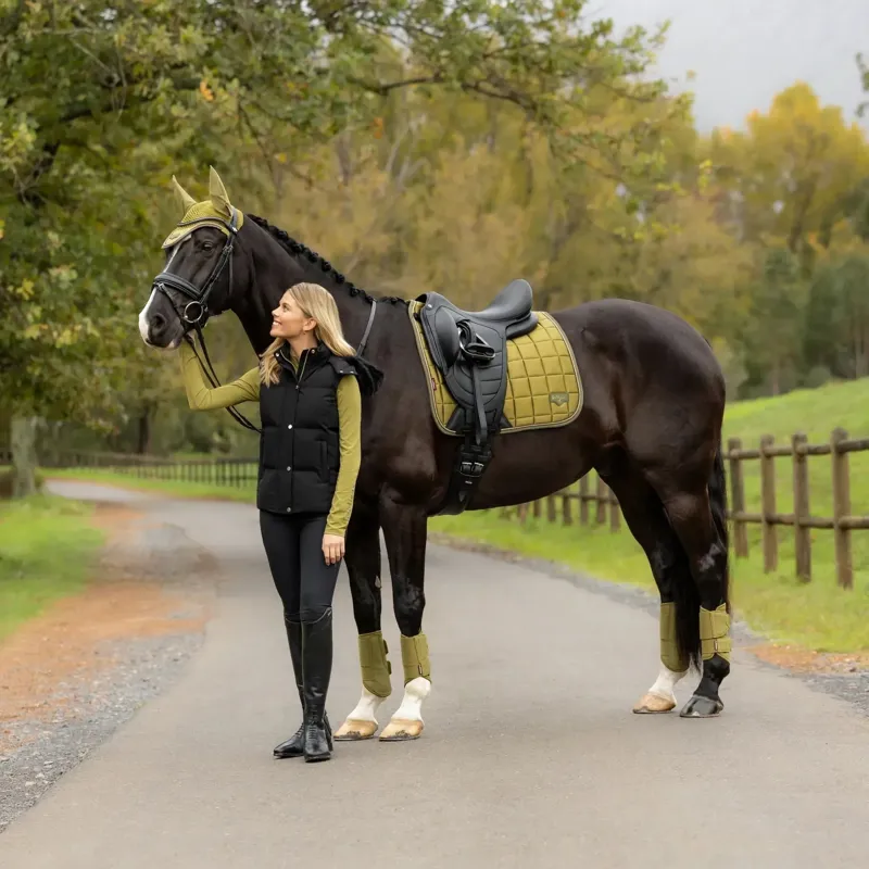 LeMieux Loire Classic Dressage Square Saddle Pad - Gooseberry-4