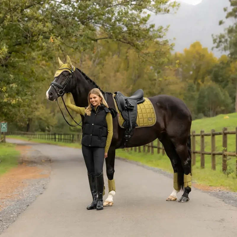 LeMieux Loire Classic Dressage Square Saddle Pad - Gooseberry-3