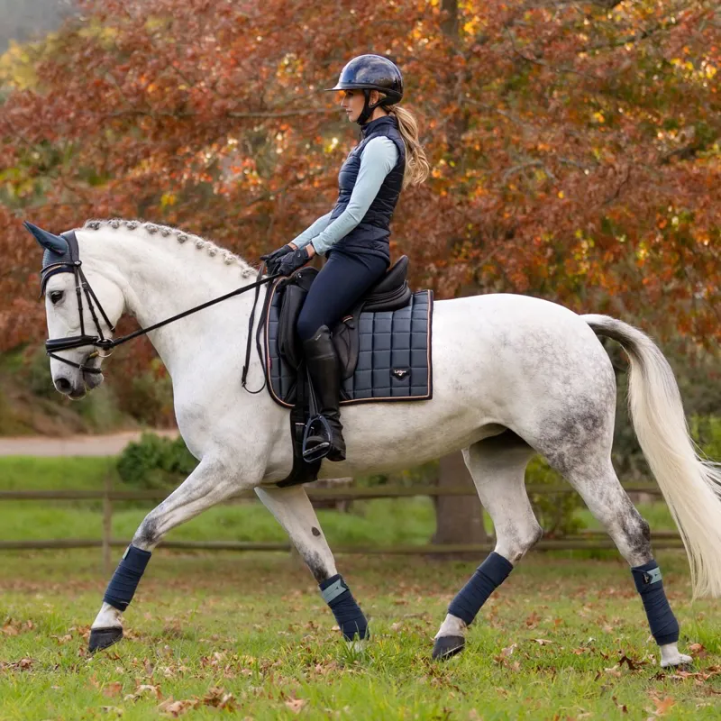 LeMieux Loire Classic Satin Dressage Saddle Pad - Petrol-1