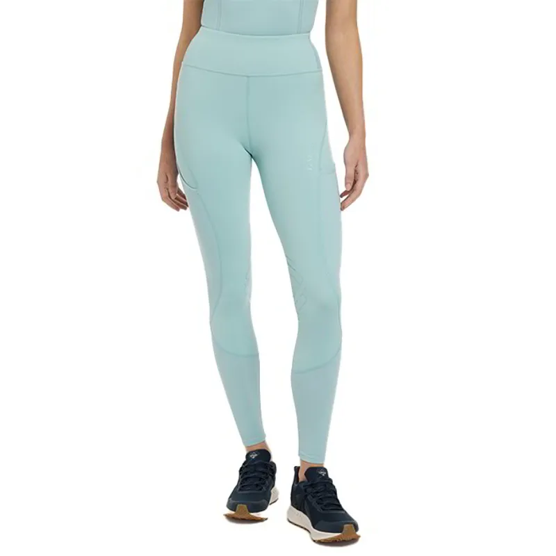 LeMieux Lydia Mesh Knee Grip Womens Riding Tights - Aqua-6