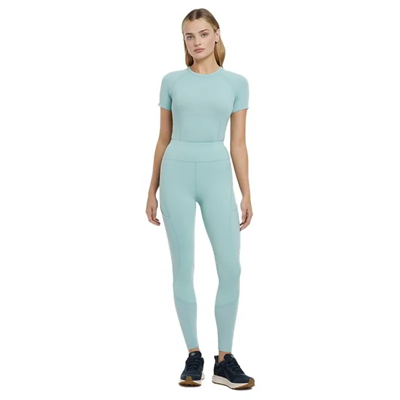 LeMieux Lydia Mesh Knee Grip Womens Riding Tights - Aqua-5