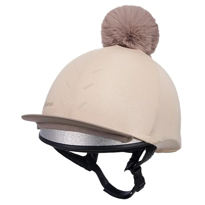 LeMieux Maria Mesh Helmet Cover - Almond-2