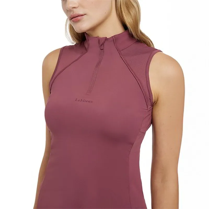 LeMieux Maria Mesh Women's Sleeveless Base Layer - Rosewood-4