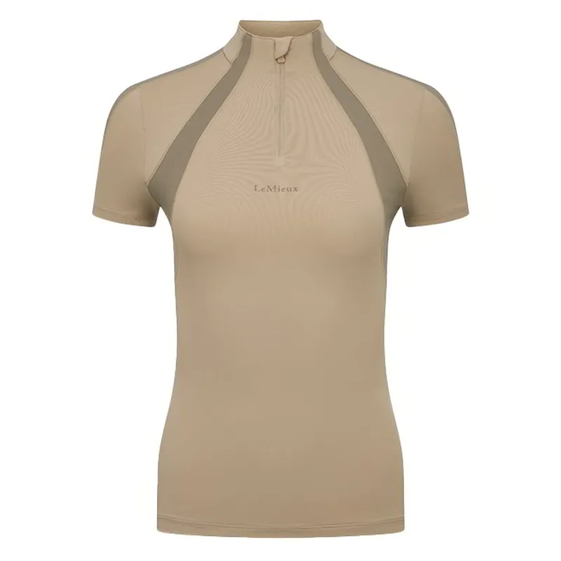 LeMieux Maria Mesh Women's Short Sleeve Base Layer - Almond-1