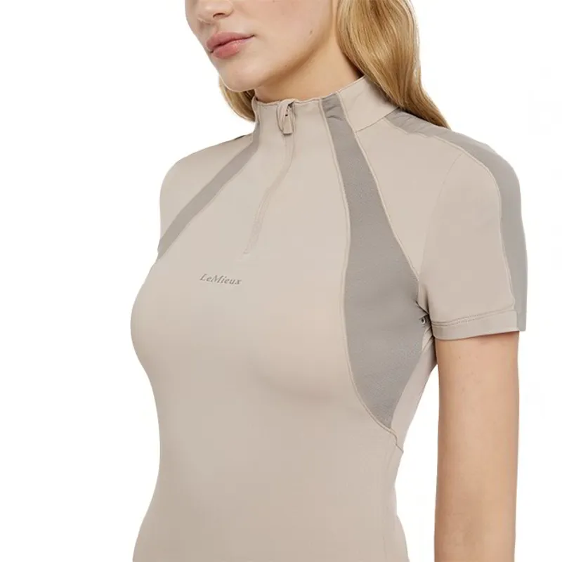 LeMieux Maria Mesh Women's Short Sleeve Base Layer - Almond-7