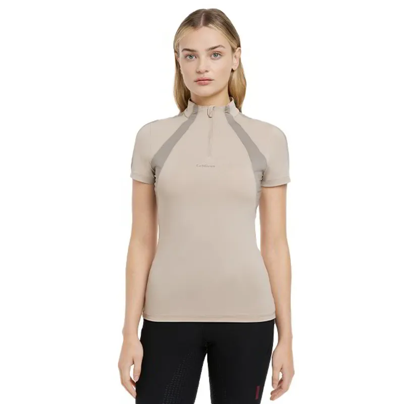 LeMieux Maria Mesh Women's Short Sleeve Base Layer - Almond