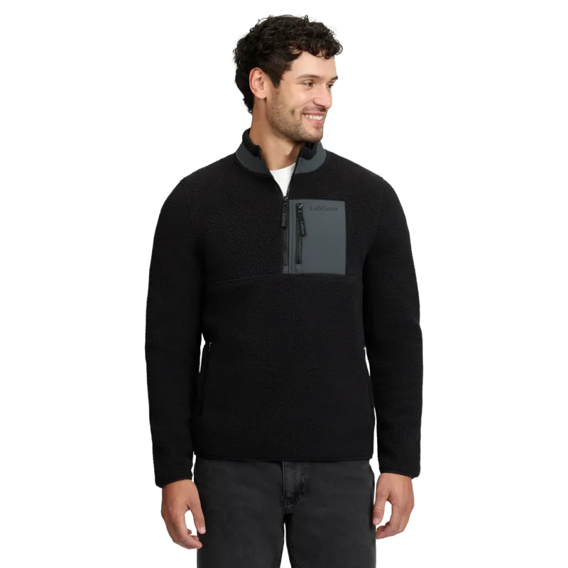 LeMieux Men's Borg Quarter Zip Fleece - Black