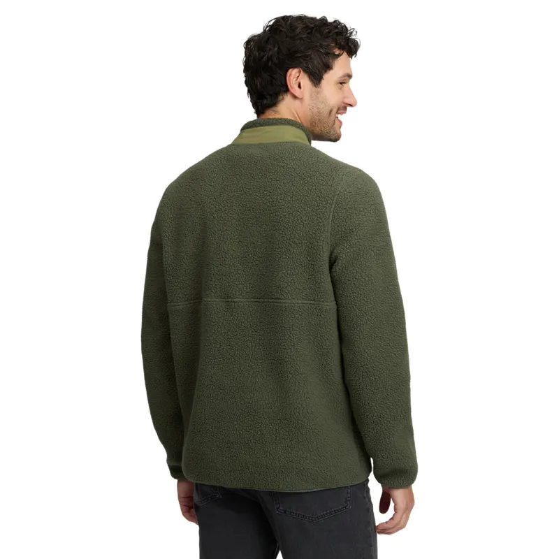 LeMieux Mens Borg Quarter Zip Fleece - Olive-2