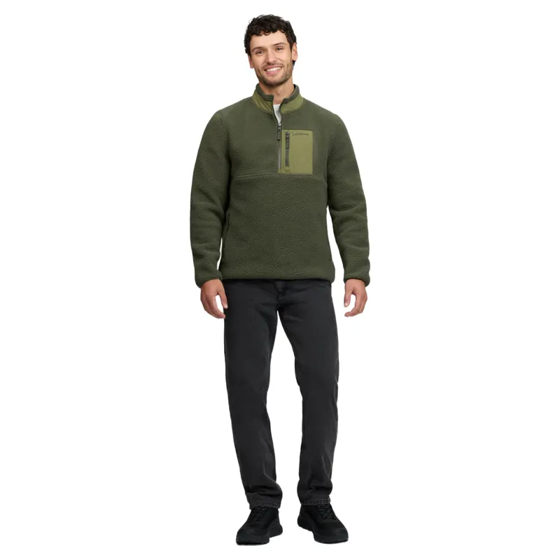 LeMieux Mens Borg Quarter Zip Fleece - Olive-7