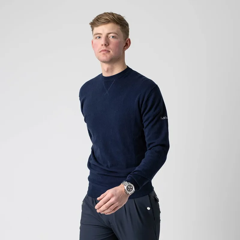 LeMieux Elite Crew Neck Men's Sweater - Navy-4