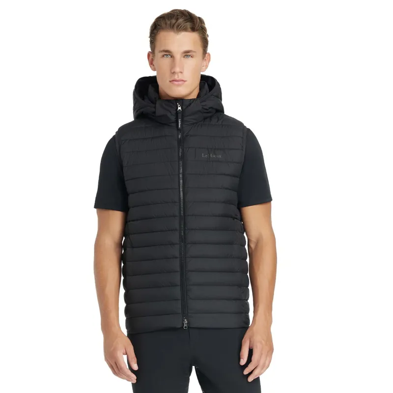 LeMieux Mens Hooded Puffer Vest - Black-6