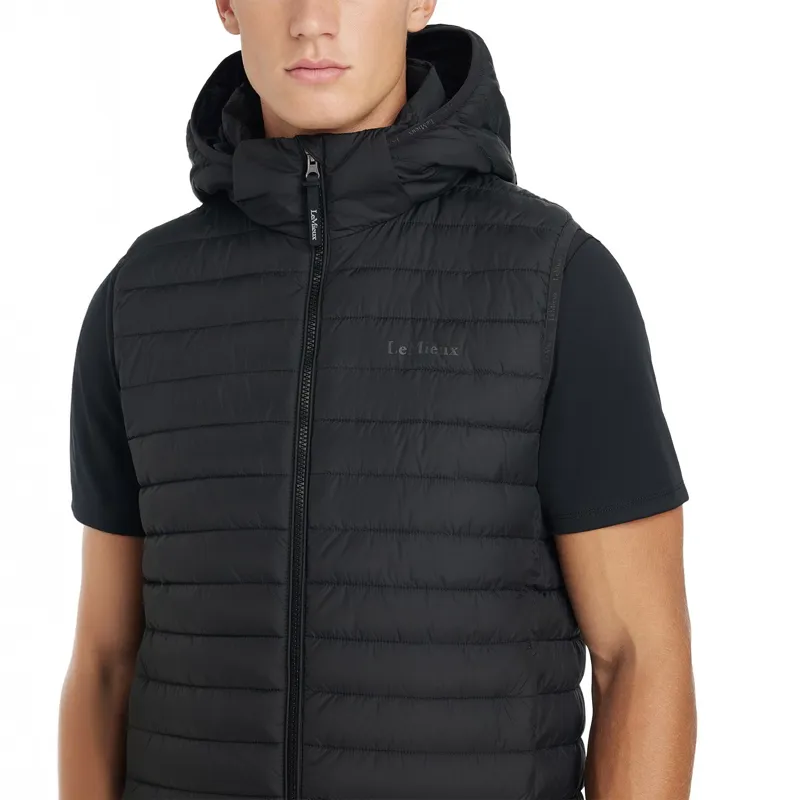 LeMieux Mens Hooded Puffer Vest - Black-3
